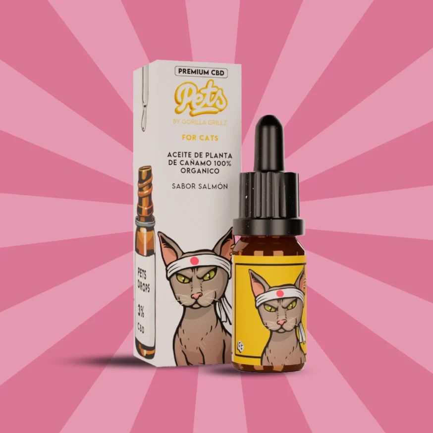 Aceite CBD 3% para gatos sabor salmon