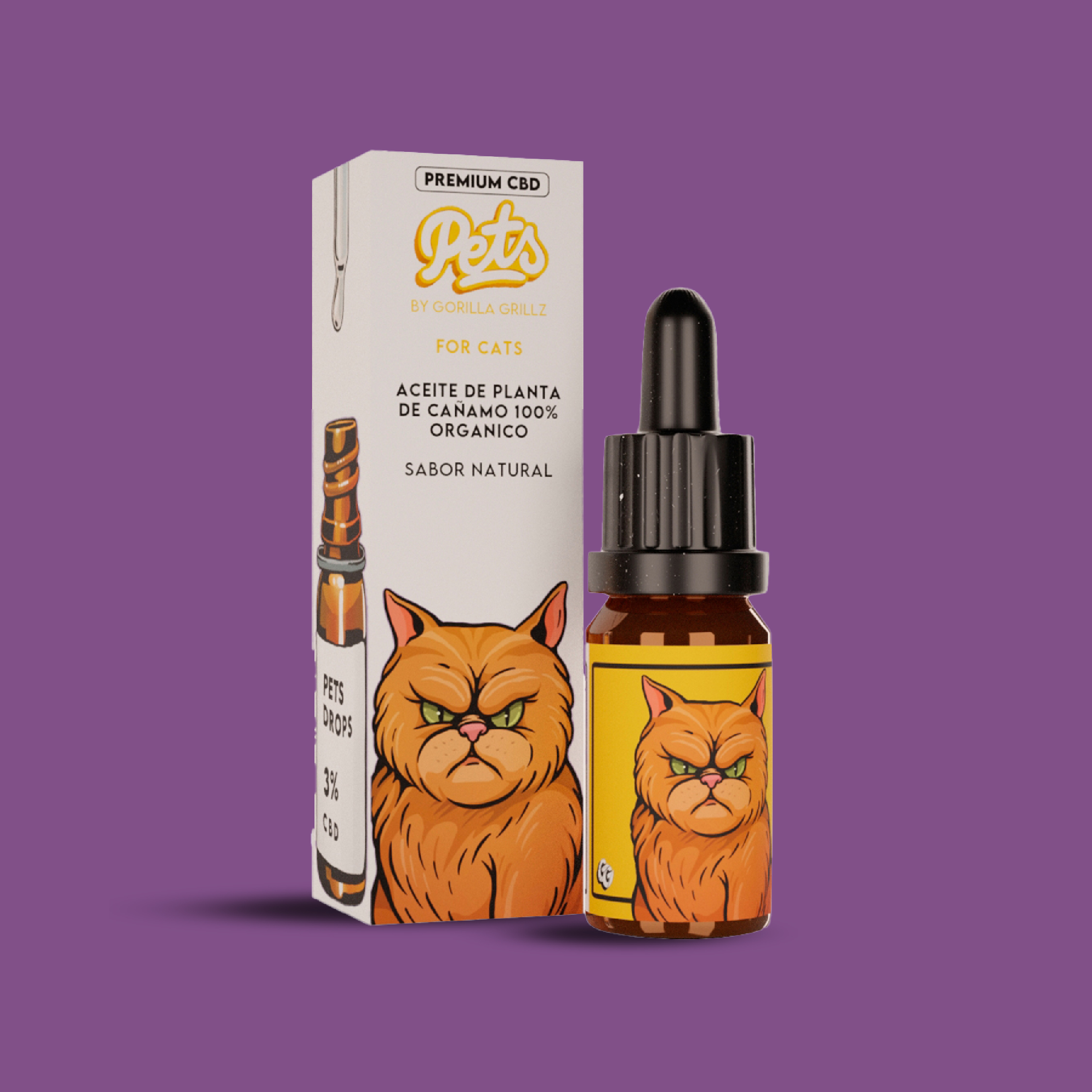 Óleo CBD PETS 3% para gatos - 10ml