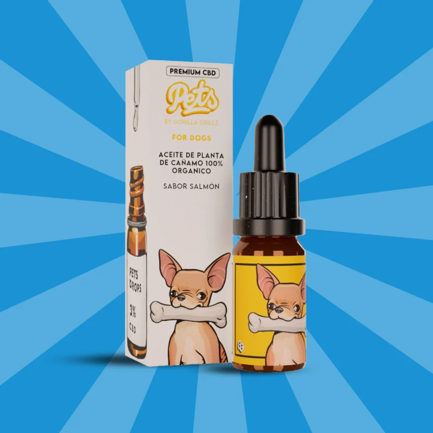 Aceite CBD 3% perros sabor salmon