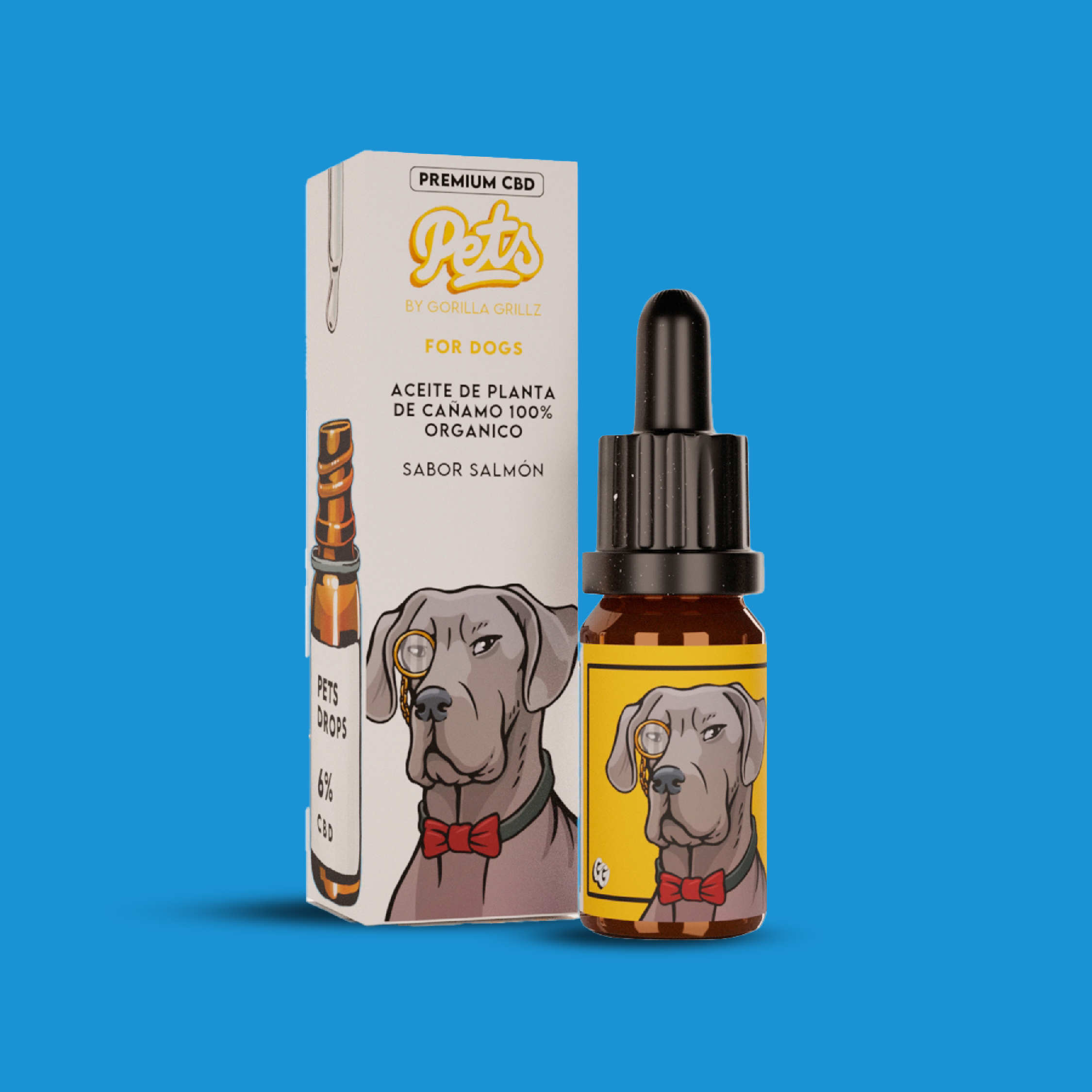 Aceite CBD 6% perros sabor salmon