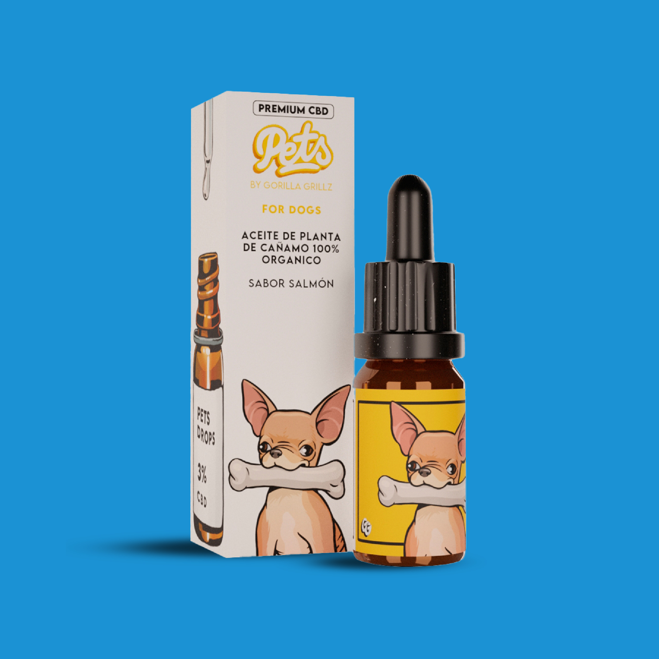 Óleo CBD PETS 3% para cães sabor salmão - 10ml